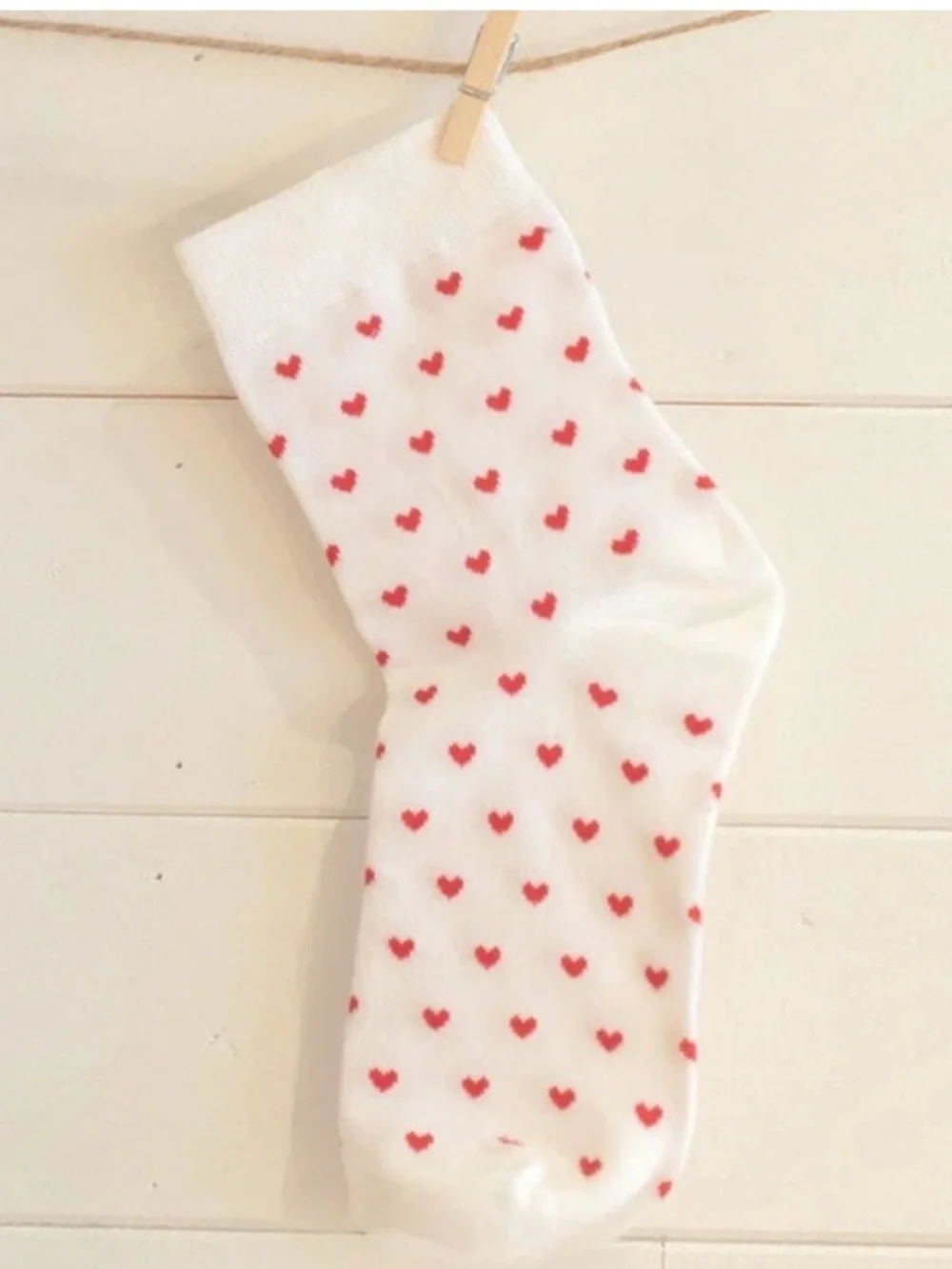 Brandy Melville red heart socks